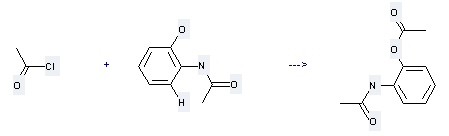 Acetamide,N-[2-(acetyloxy)phenyl]- can be prepared by 2-acetylamino-phenol, acetyl chloride at the ambient temperature